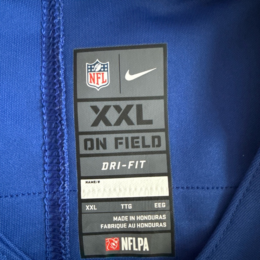 Men’s Nike Kayvon Thibodeaux #5 New York Giants Vapor Limited Jersey Sz 2XL Blue - Picture 4 of 6